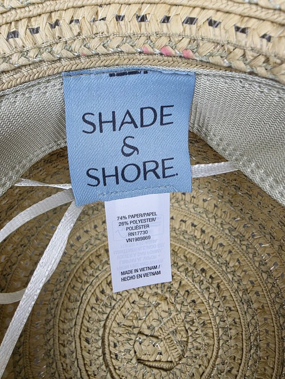 Shade & Shore Straw Sun Hat Natural One Size